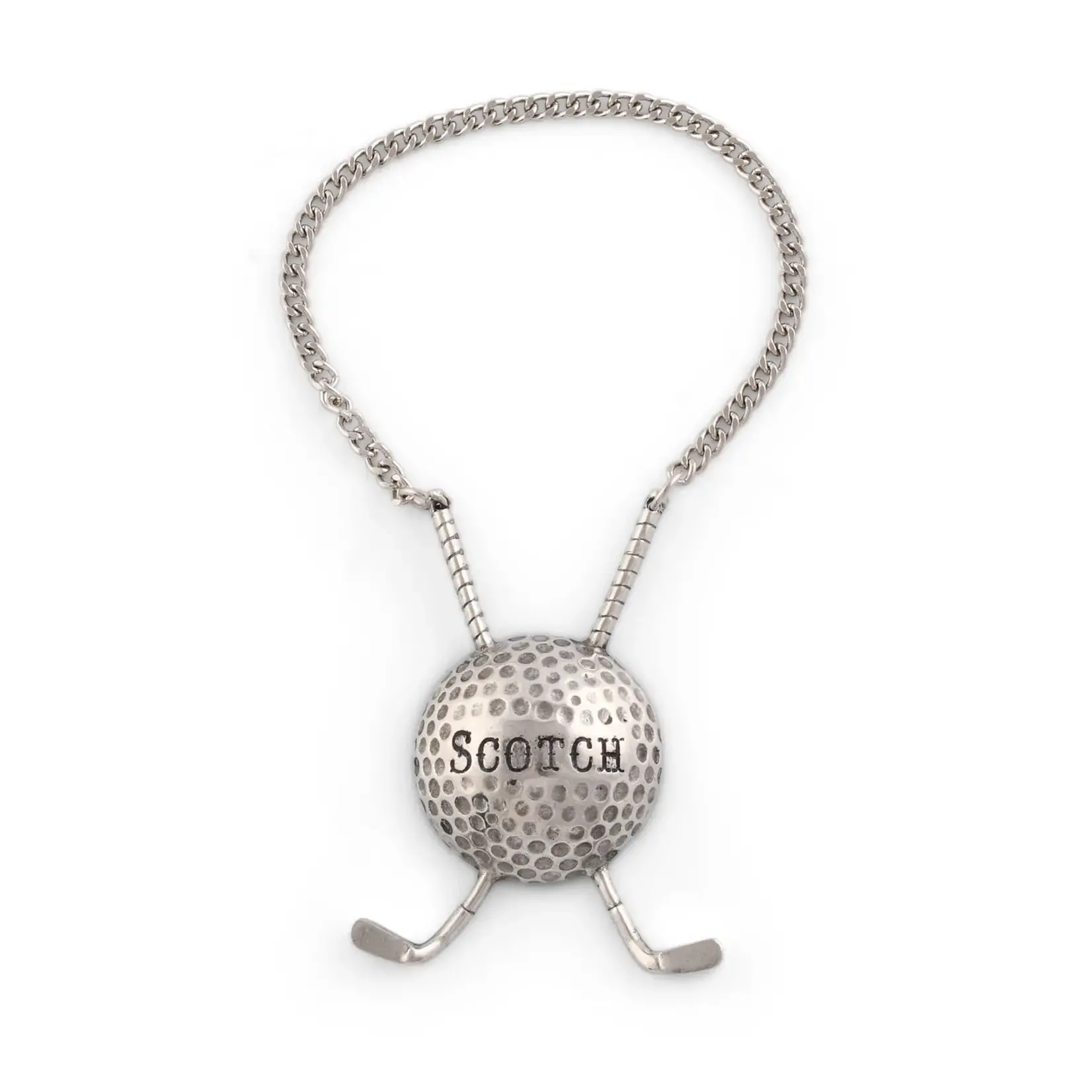 Vagabond House Scotch Pewter Golf Ball Decanter Tags