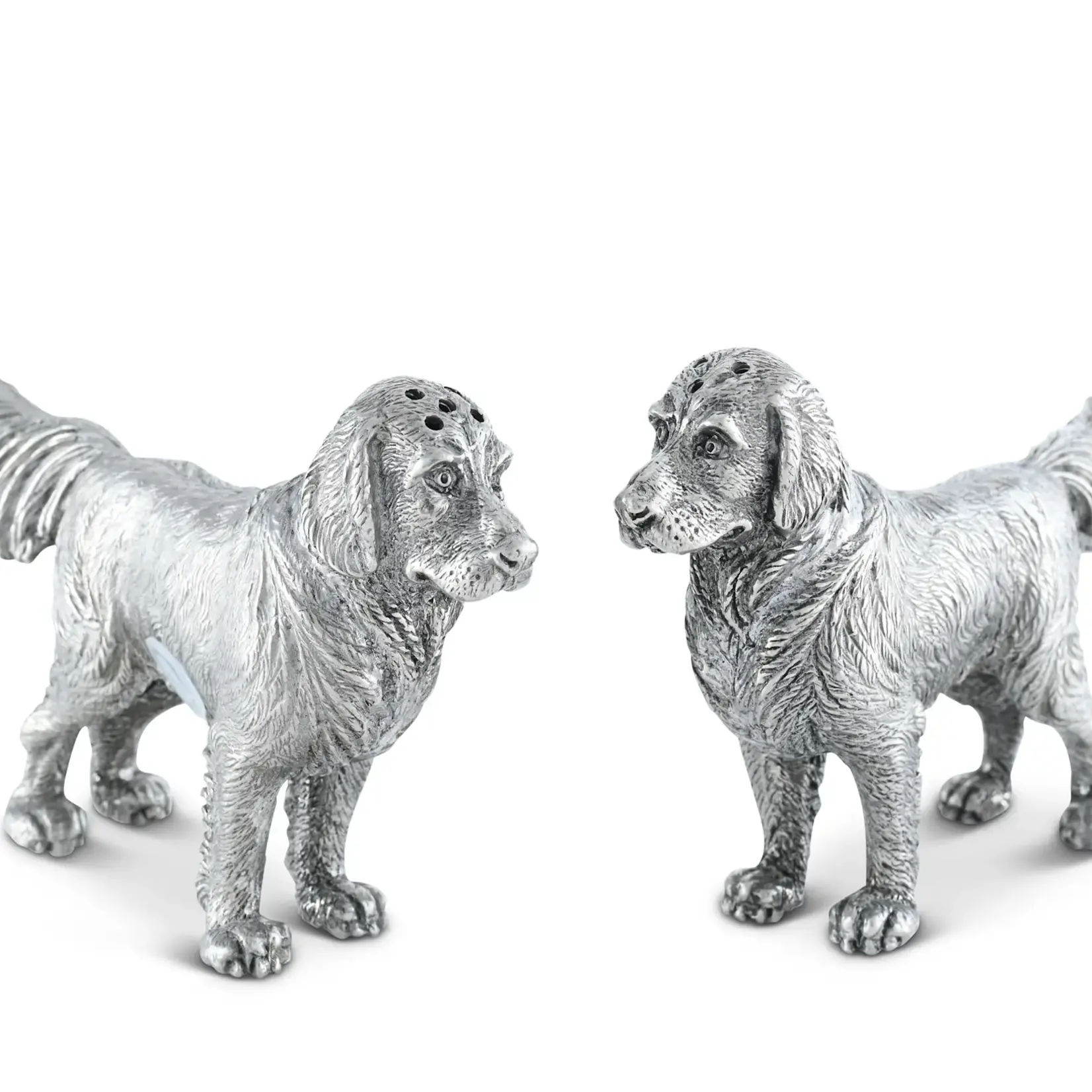 Vagabond House Pewter Retriever Salt and Pepper