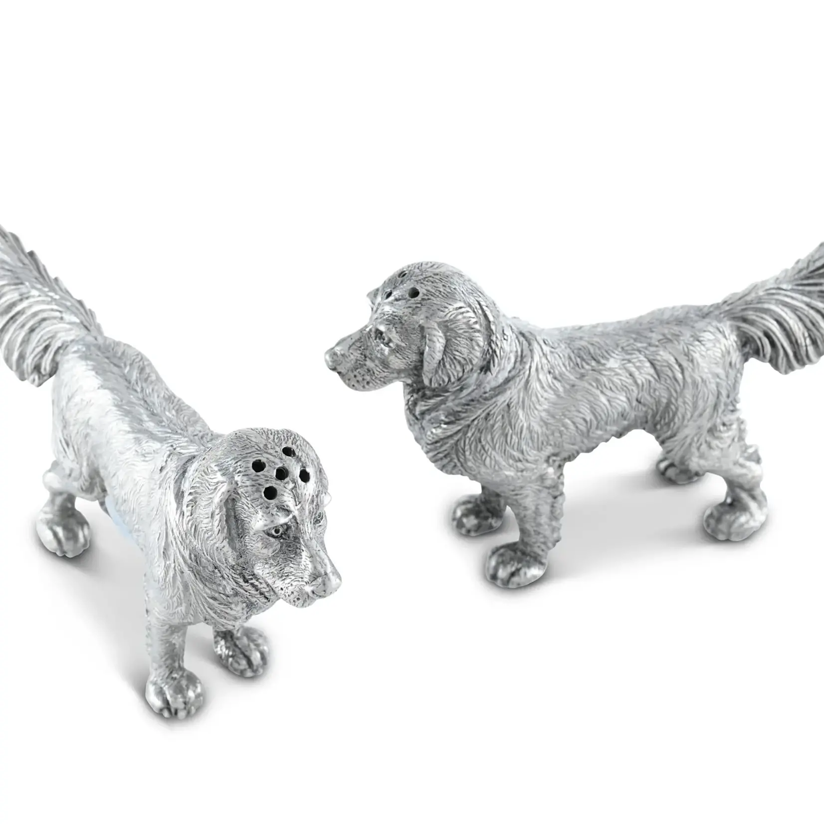Vagabond House Pewter Retriever Salt and Pepper