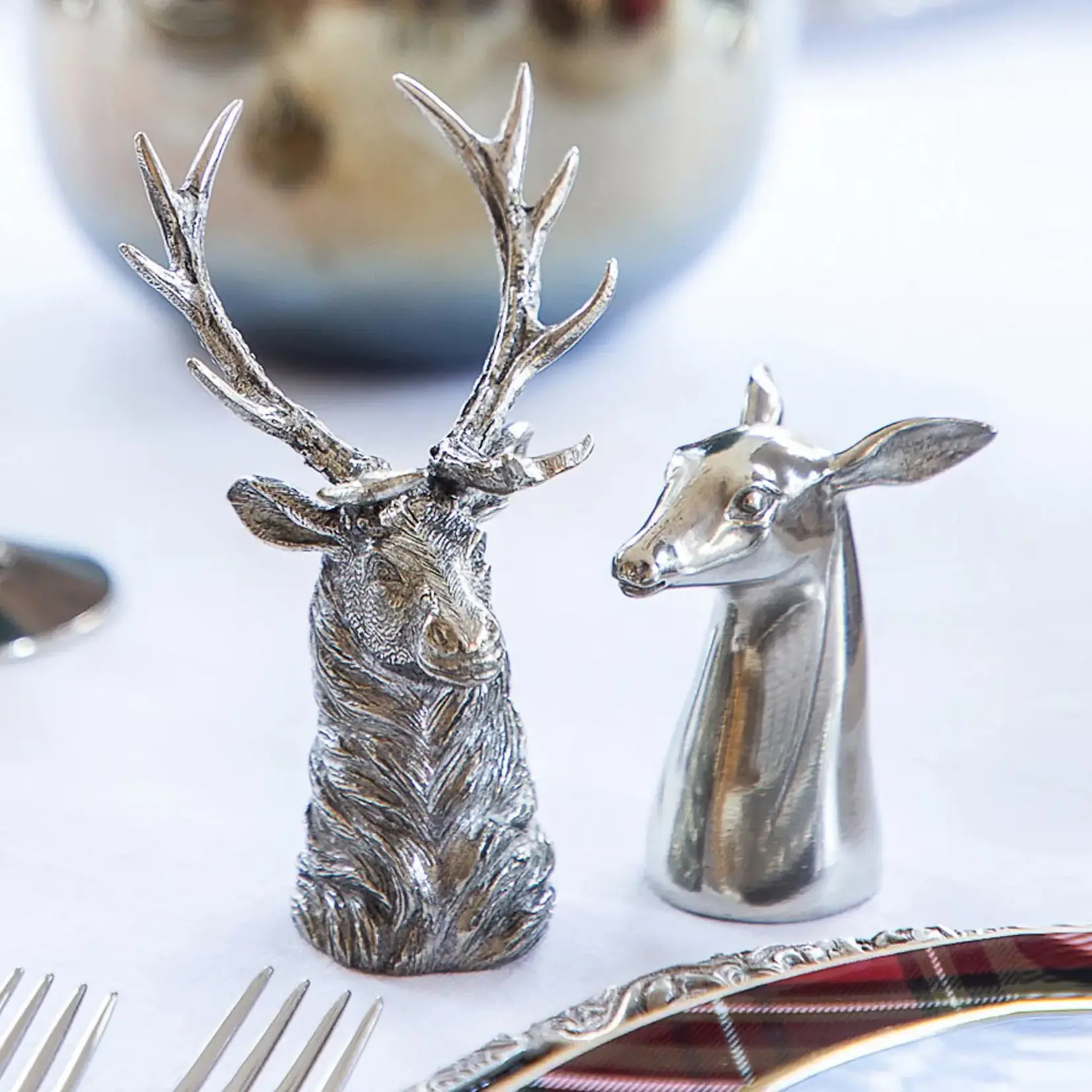 Vagabond House Stag and Doe Salt & Pepper Set