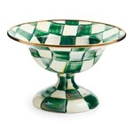 MacKenzie-Childs emerald check small compote