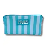 My Fair Mahjong Teal Stripe Mahjong Tile Bag