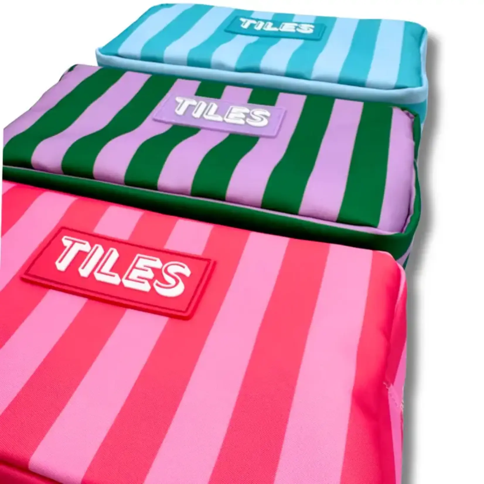 My Fair Mahjong Purple & Green Stripe Mahjong Tile Bag