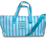 My Fair Mahjong Blue Stripe Mahjong Tote Bag