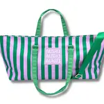 My Fair Mahjong Purple & Green Stripe Mahjong Tote Bag