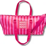 My Fair Mahjong Pink & Red Stripe Mahjong Tote Bag