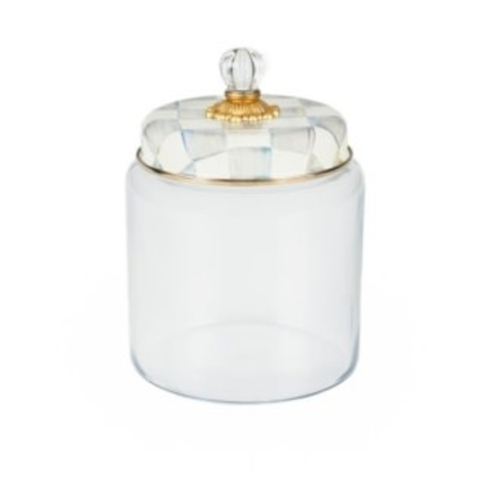 MacKenzie-Childs Sterling Check Large Kitchen Canister