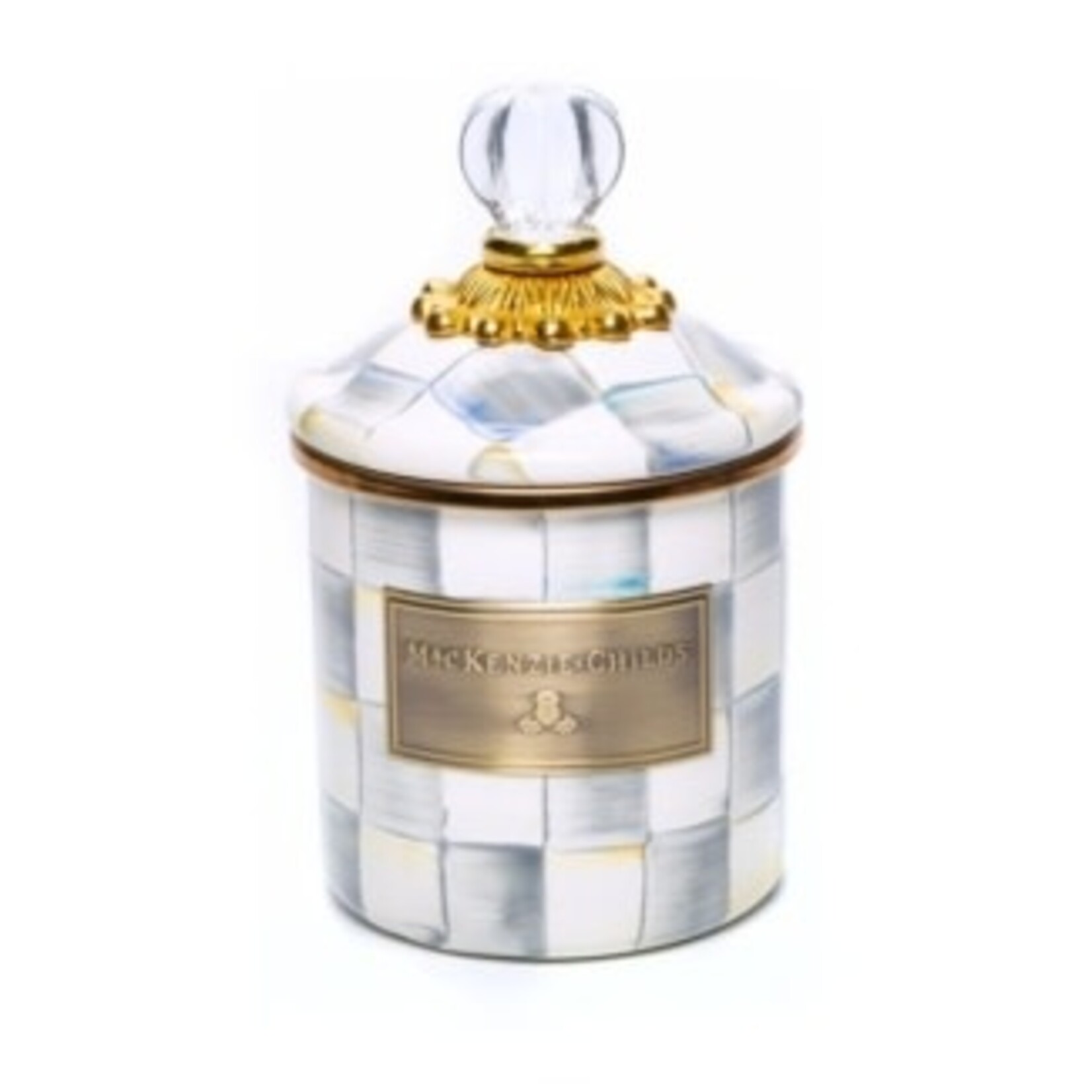 MacKenzie-Childs Sterling Check Demi Canister
