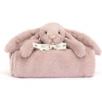 Jellycat Bashful Luxe Bunny Rosa Blankie