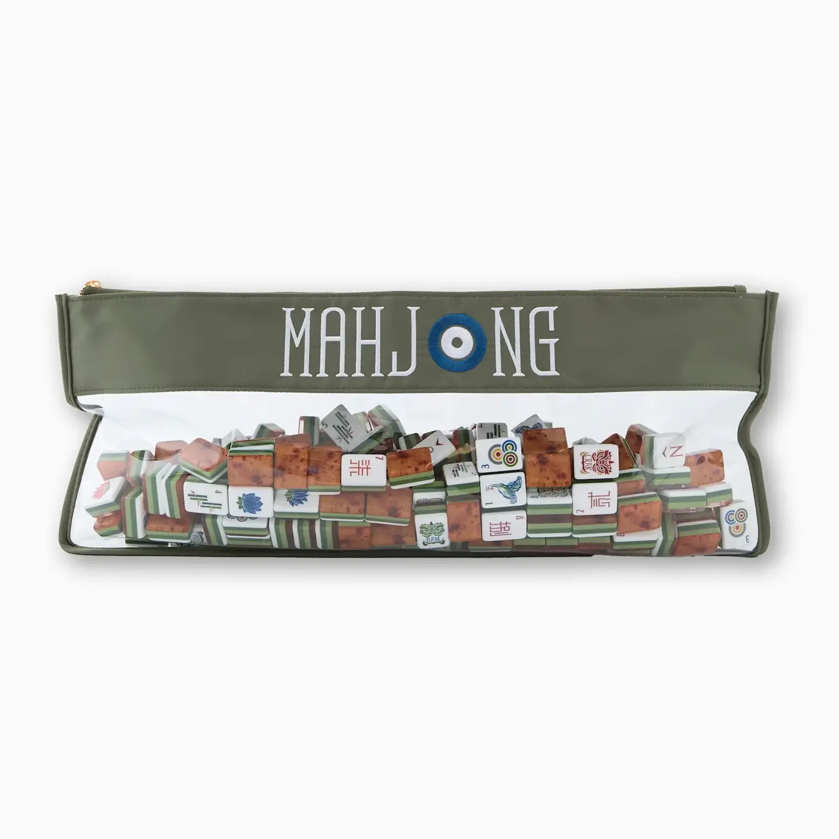 Oh My Mahjong Forest Green Mahjong Bag