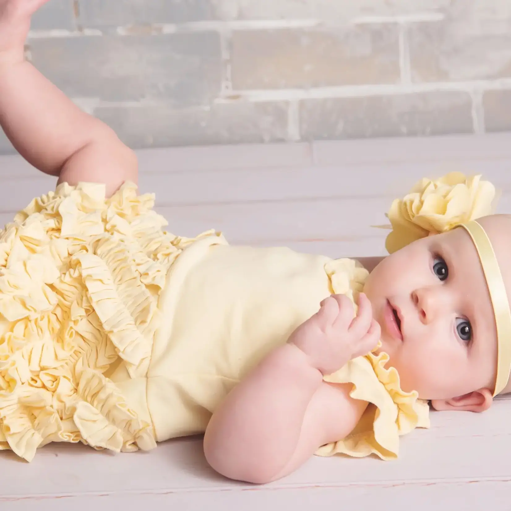 Lemon Loves Lime Boutique Layette Basic-Butter Rula Romper