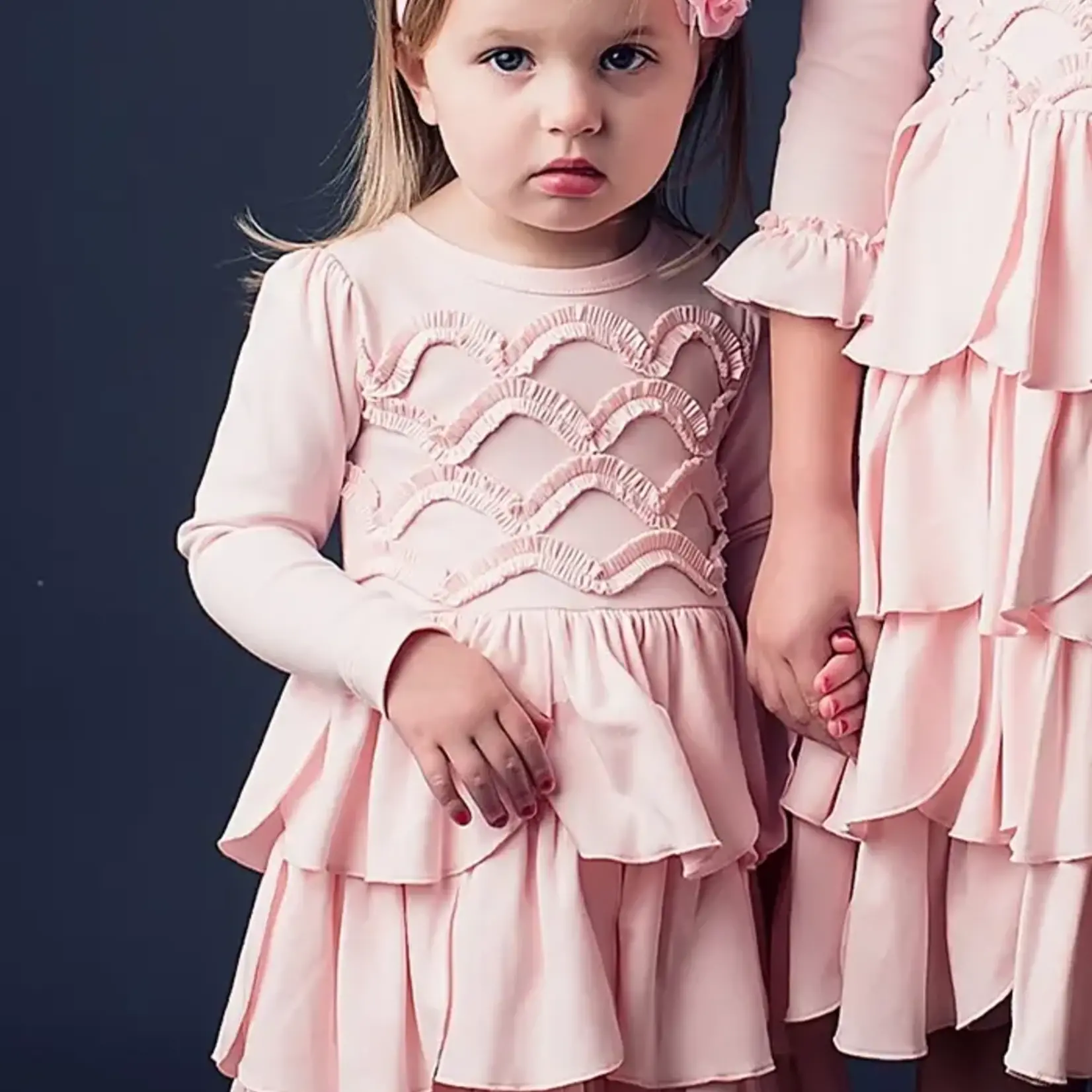 Lemon Loves Lime Boutique Layette Basic-Rose Shadow Lily Pad Headband