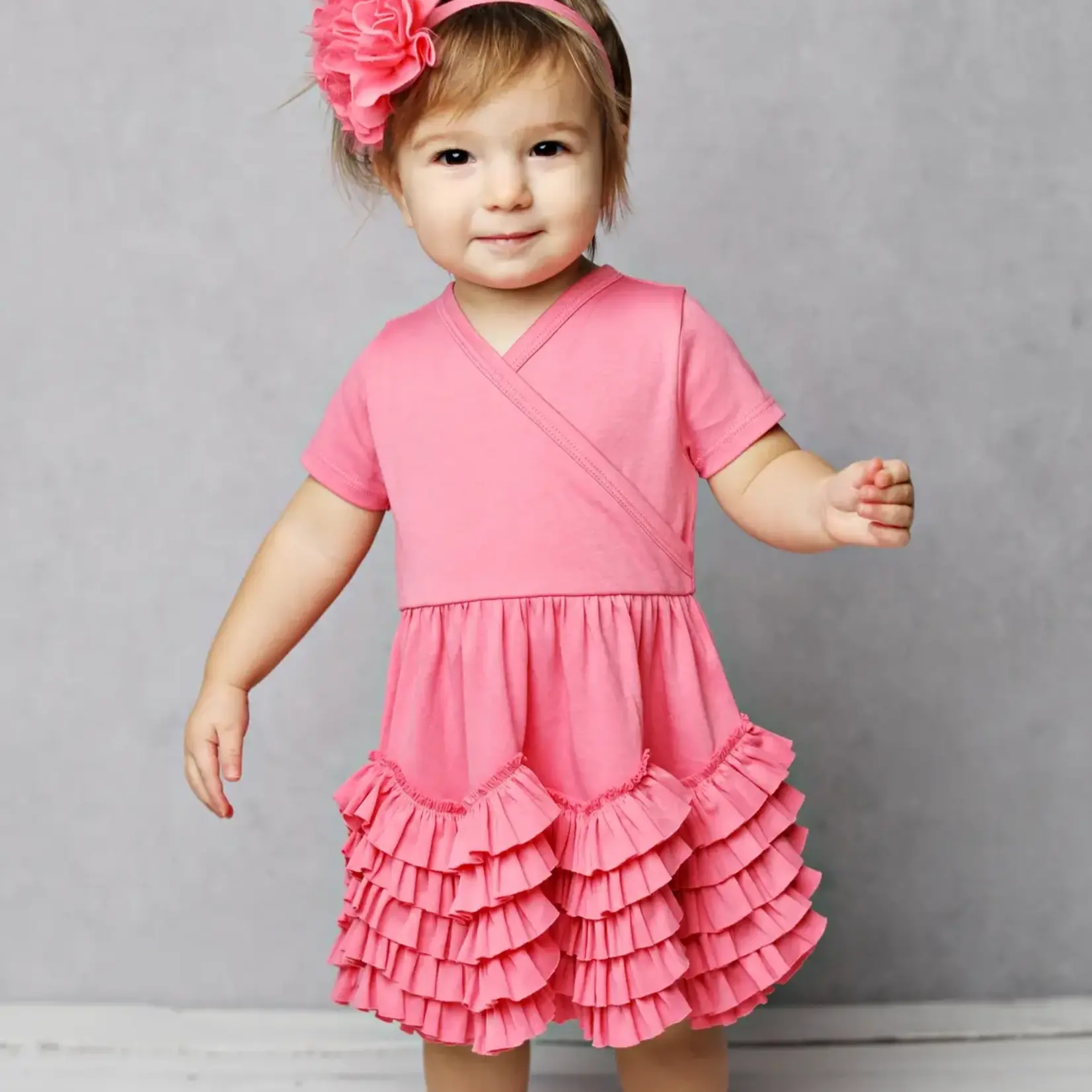 Lemon Loves Lime Boutique Layette Basic-Pink Lemonade Lily Pad Headband