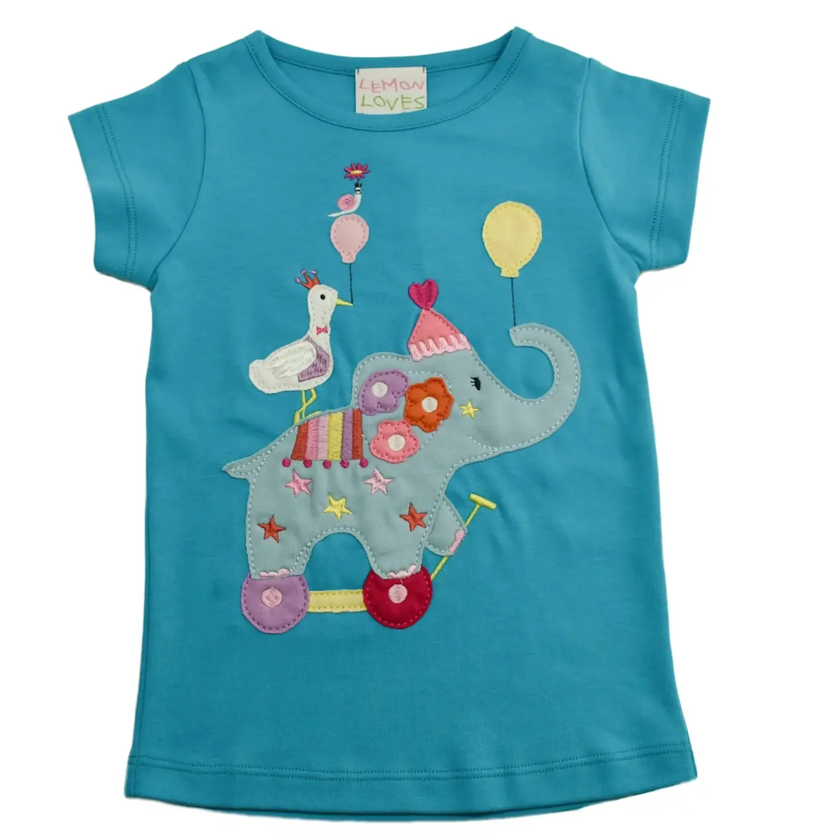 Lemon Loves Lime Boutique Girl-Elephant At the Park Tee
