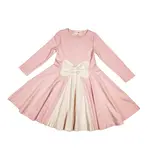 Lemon Loves Lime Boutique Girl-Grand Bow Dress-Rose Shadow