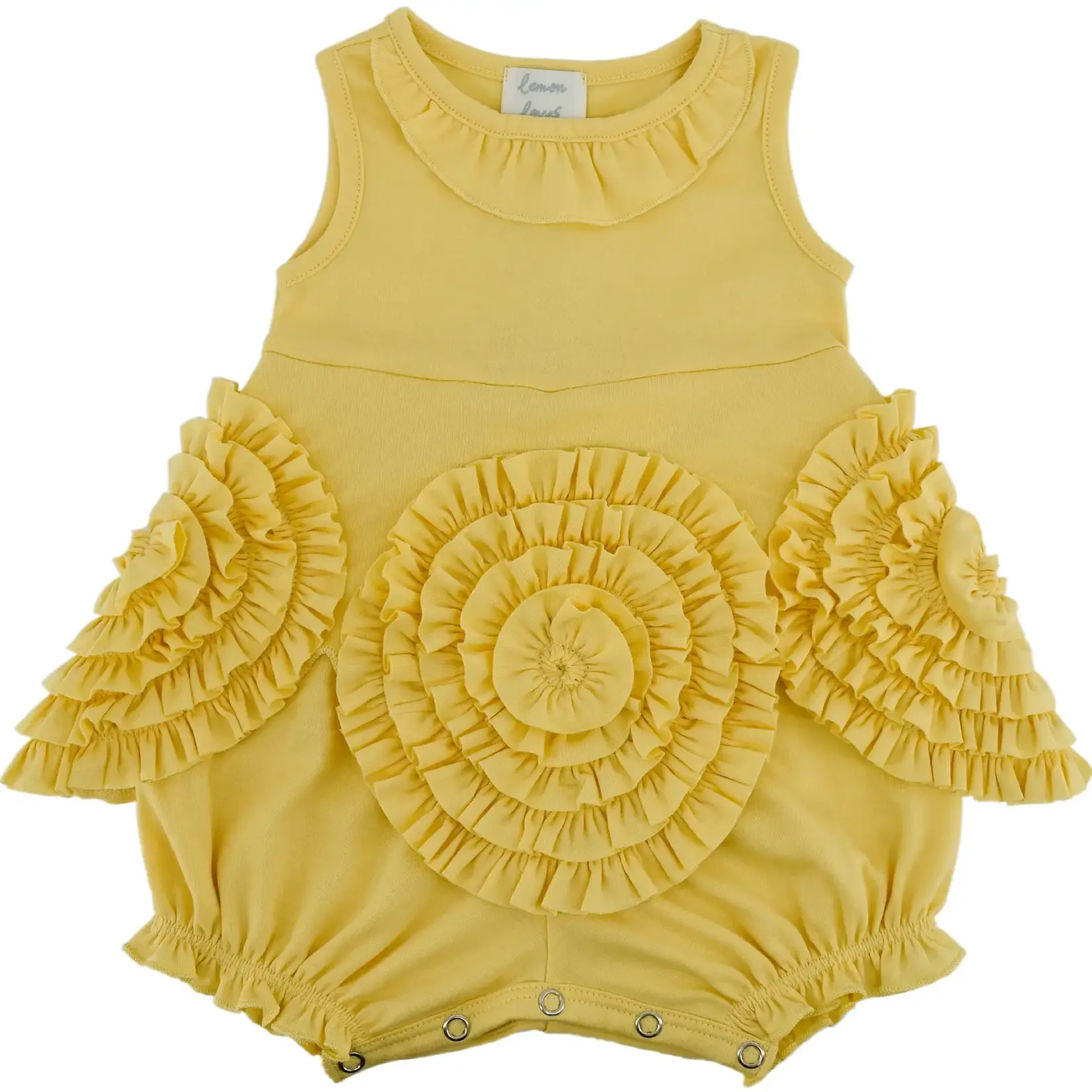 Lemon Loves Lime Boutique Baby-Marigold Dress-Butter