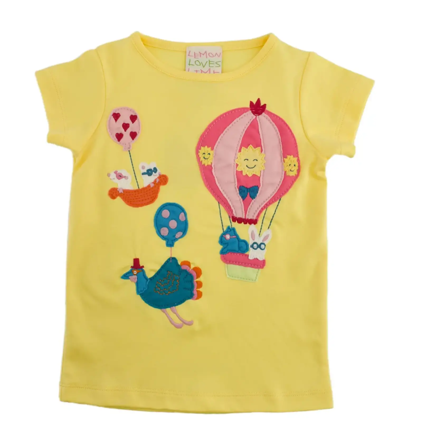 Lemon Loves Lime Boutique Girl-Sunshine Hot Air Balloon Tee