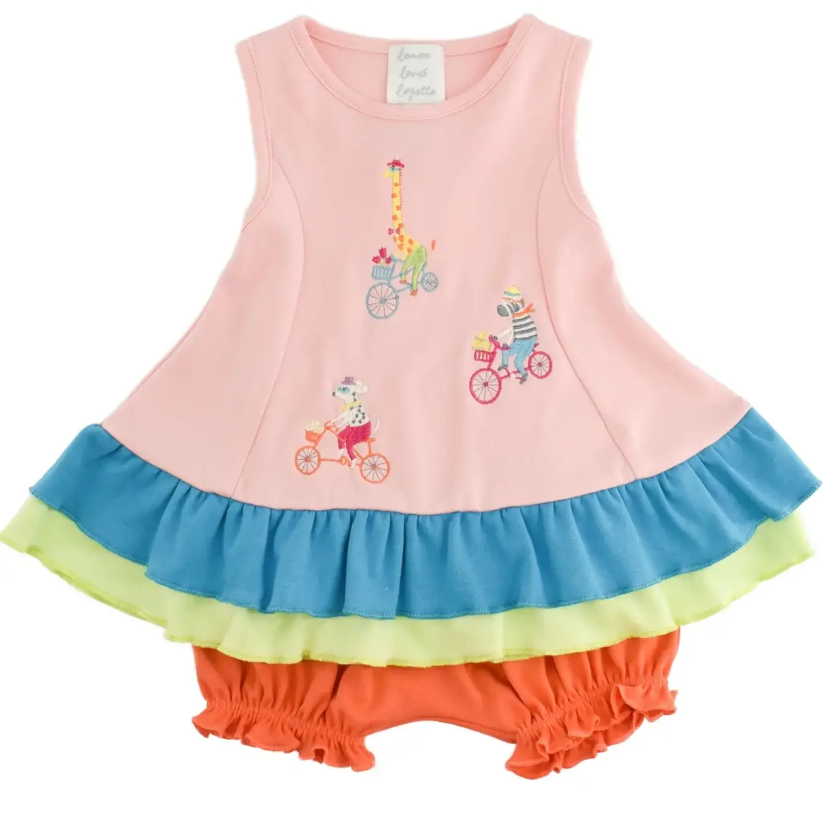 Lemon Loves Lime Boutique Baby-Biking Friends Dress Set