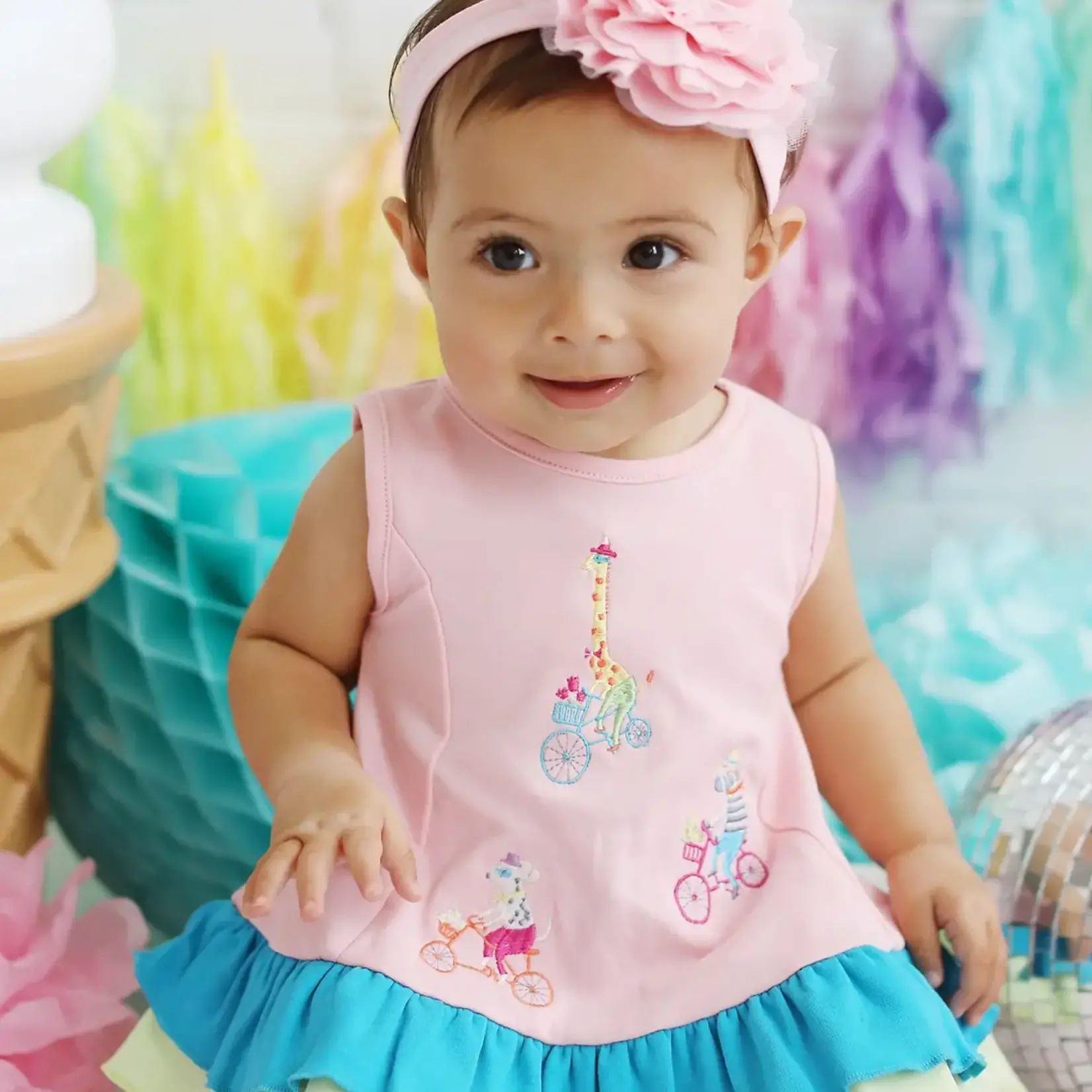 Lemon Loves Lime Boutique Baby-Biking Friends Dress Set