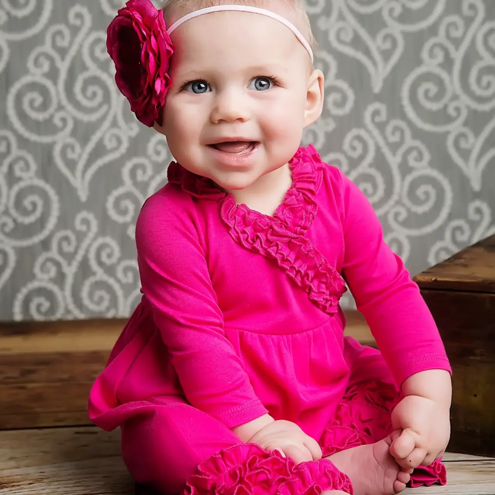 Lemon Loves Lime Boutique Layette Basic-Cabaret Olivia Romper