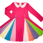 Lemon Loves Lime Boutique Girl-School Rainbow Dress-Cabaret