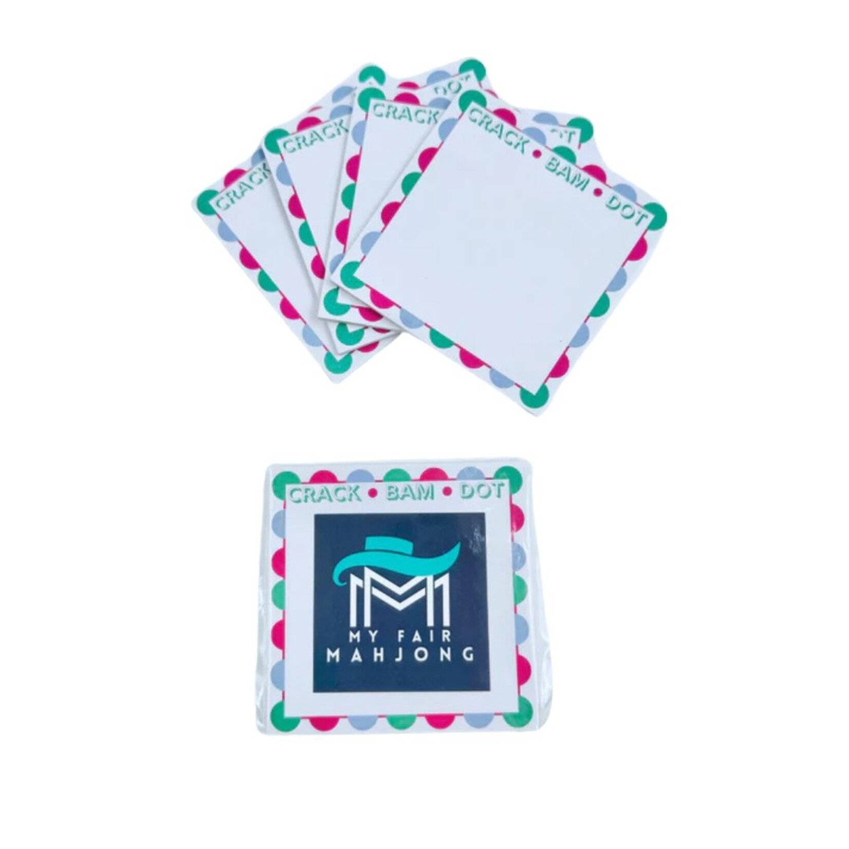 My Fair Mahjong Mahjong Sticky Note Pads (Crack, Bam, Dot)