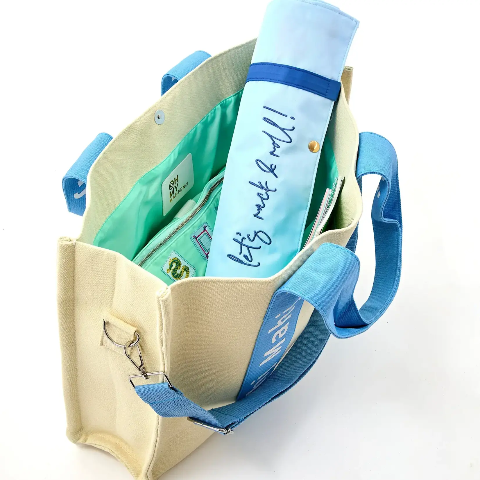Oh My Mahjong Light Blue Mahj It All Bag