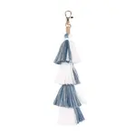 My Fair Mahjong Blue & White 4 Layer Tassel