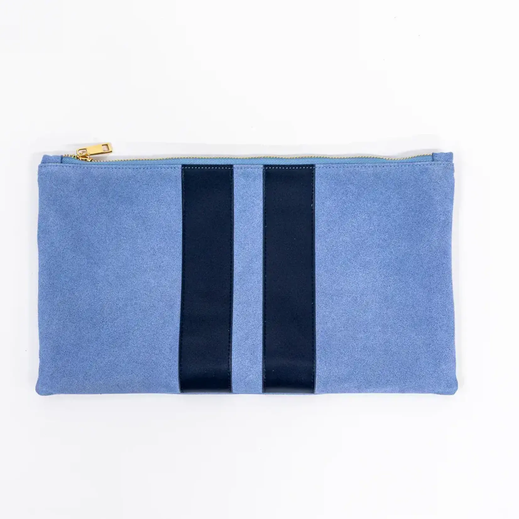 Bam Bird Boutique Blue/Navy Suede Tile Bag