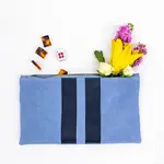 Bam Bird Boutique Blue/Navy Suede Tile Bag
