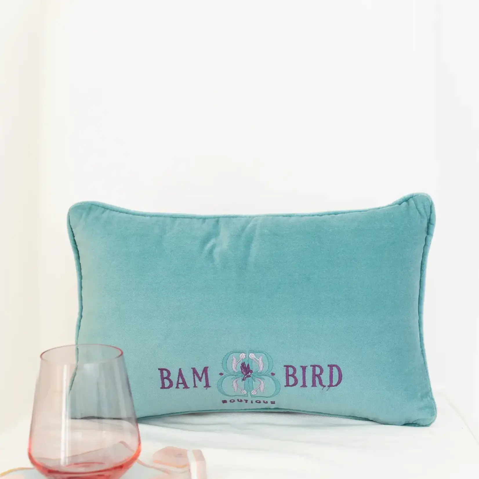 Bam Bird Boutique Everyday I'm Shuffle'n Mahjong Needlepoint Pillow