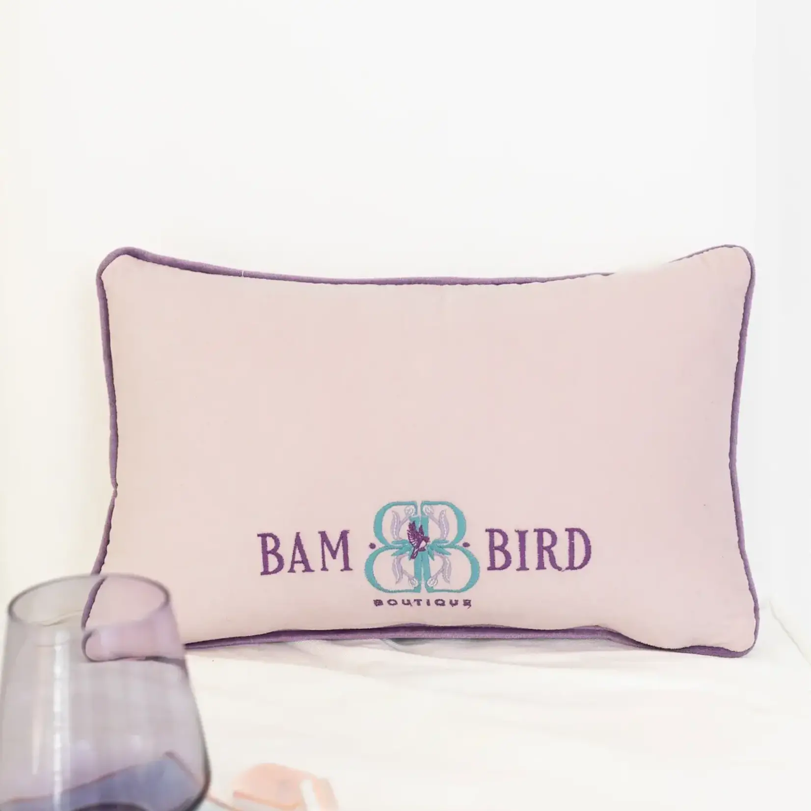 Bam Bird Boutique One More Game Mahjong Needlepoint Pillow