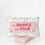 Bam Bird Boutique I'll Shuffle You Pour Mahjong Needlepoint Pillow