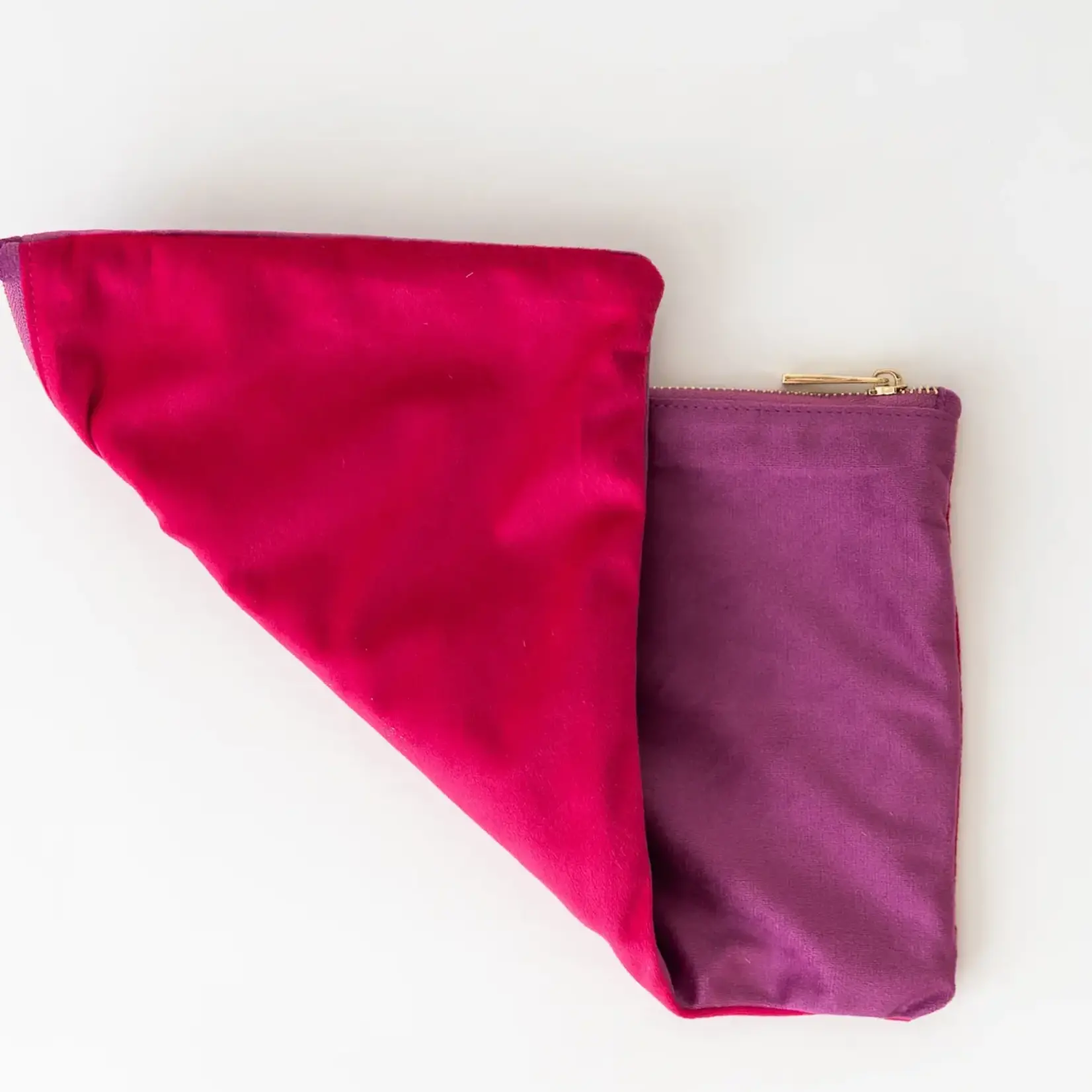 Bam Bird Boutique Plum/Magenta Velvet Tile Bag
