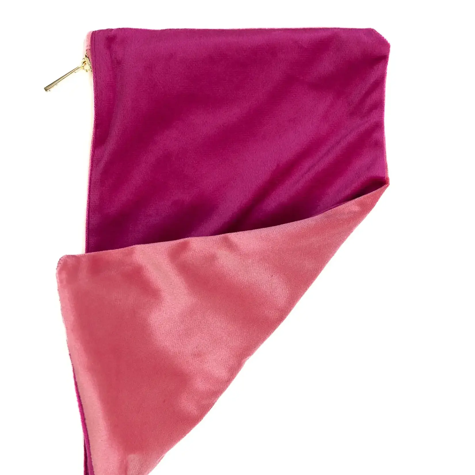 Bam Bird Boutique Pink Classic Velvet Tile Bag