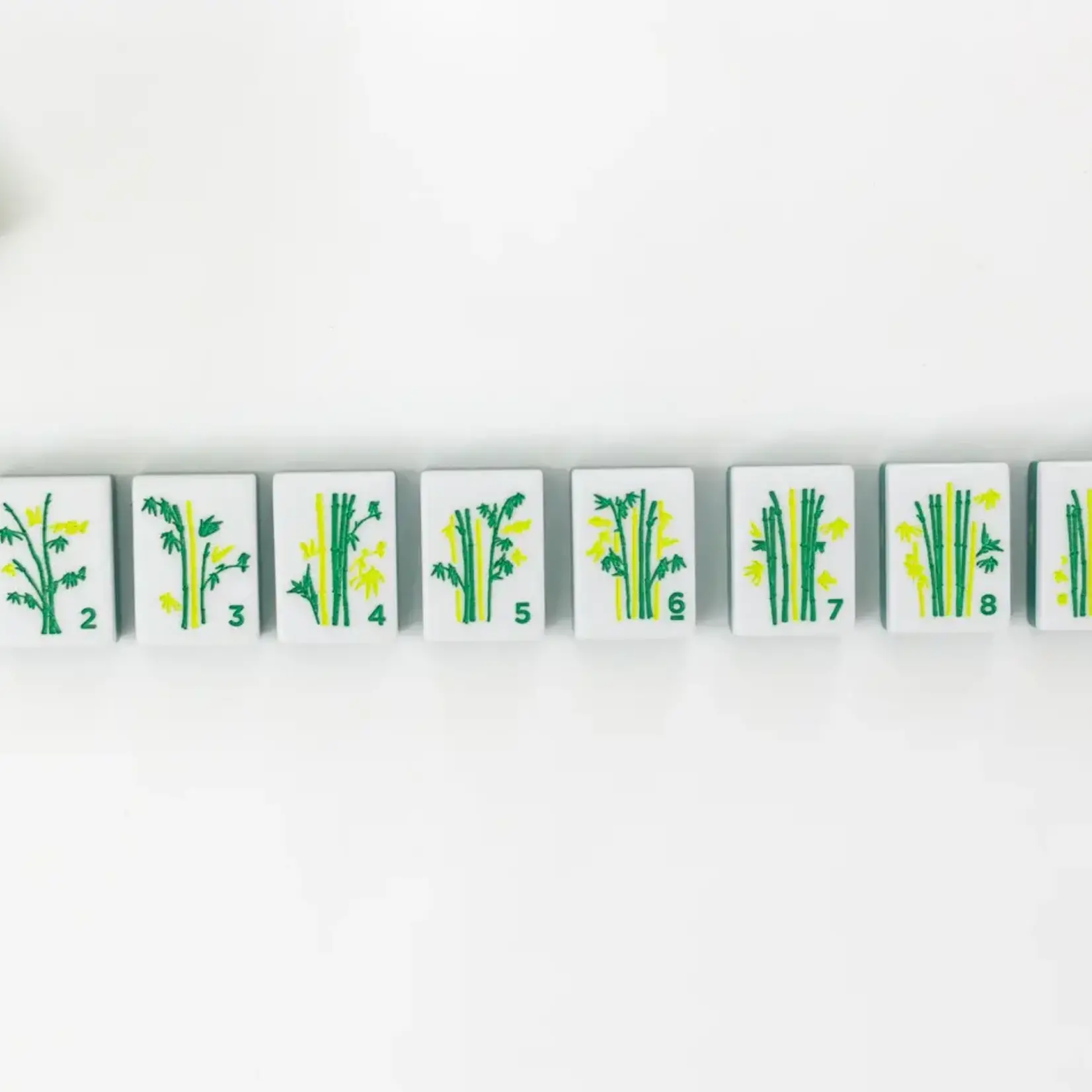 Bam Bird Boutique Emerald East Meets West Mahjong Tile Set w/ Lucite Display Box