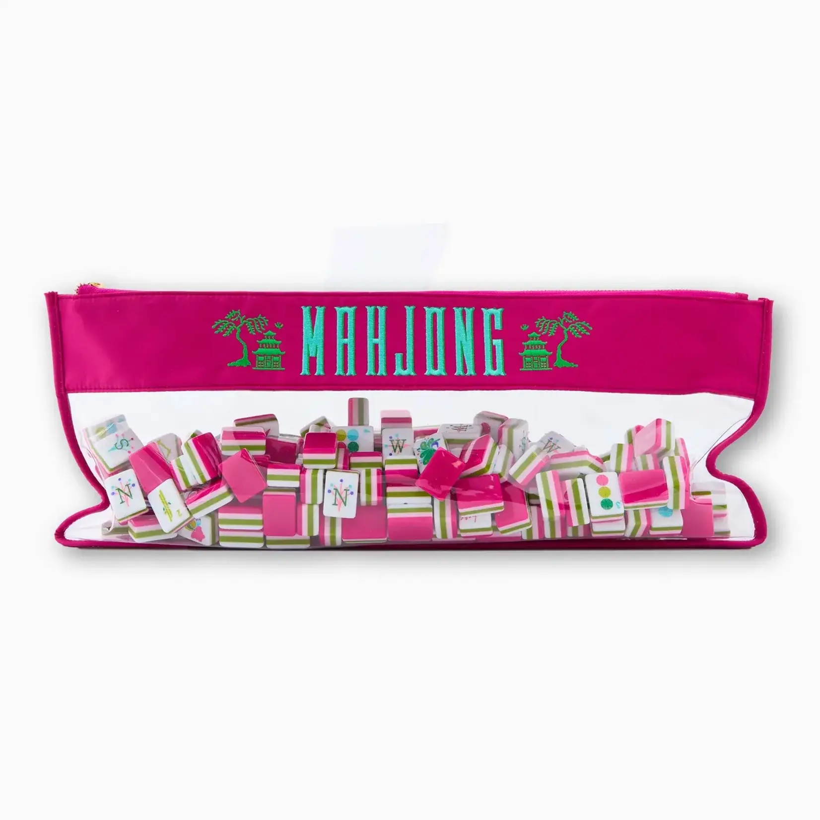 Oh My Mahjong Magenta Pagoda Mahjong Bag