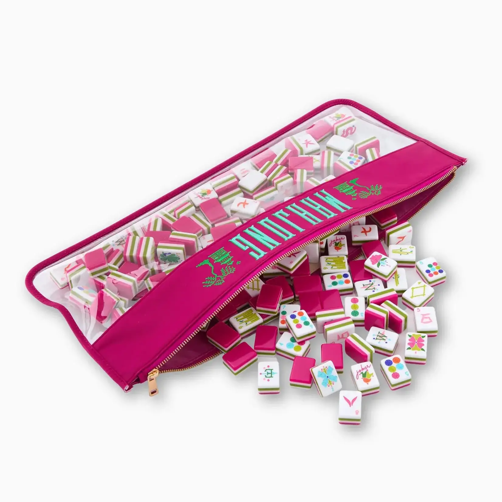 Oh My Mahjong Magenta Pagoda Mahjong Bag