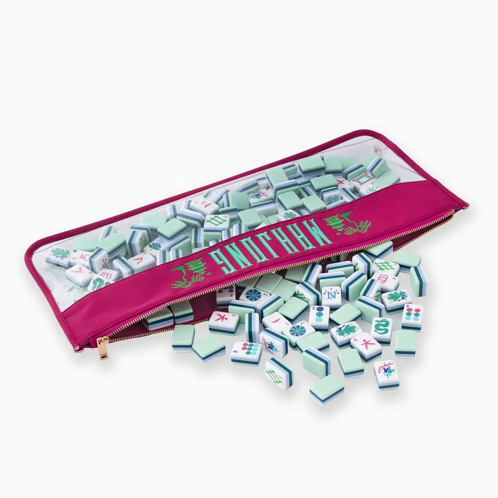 Oh My Mahjong Magenta Pagoda Mahjong Bag