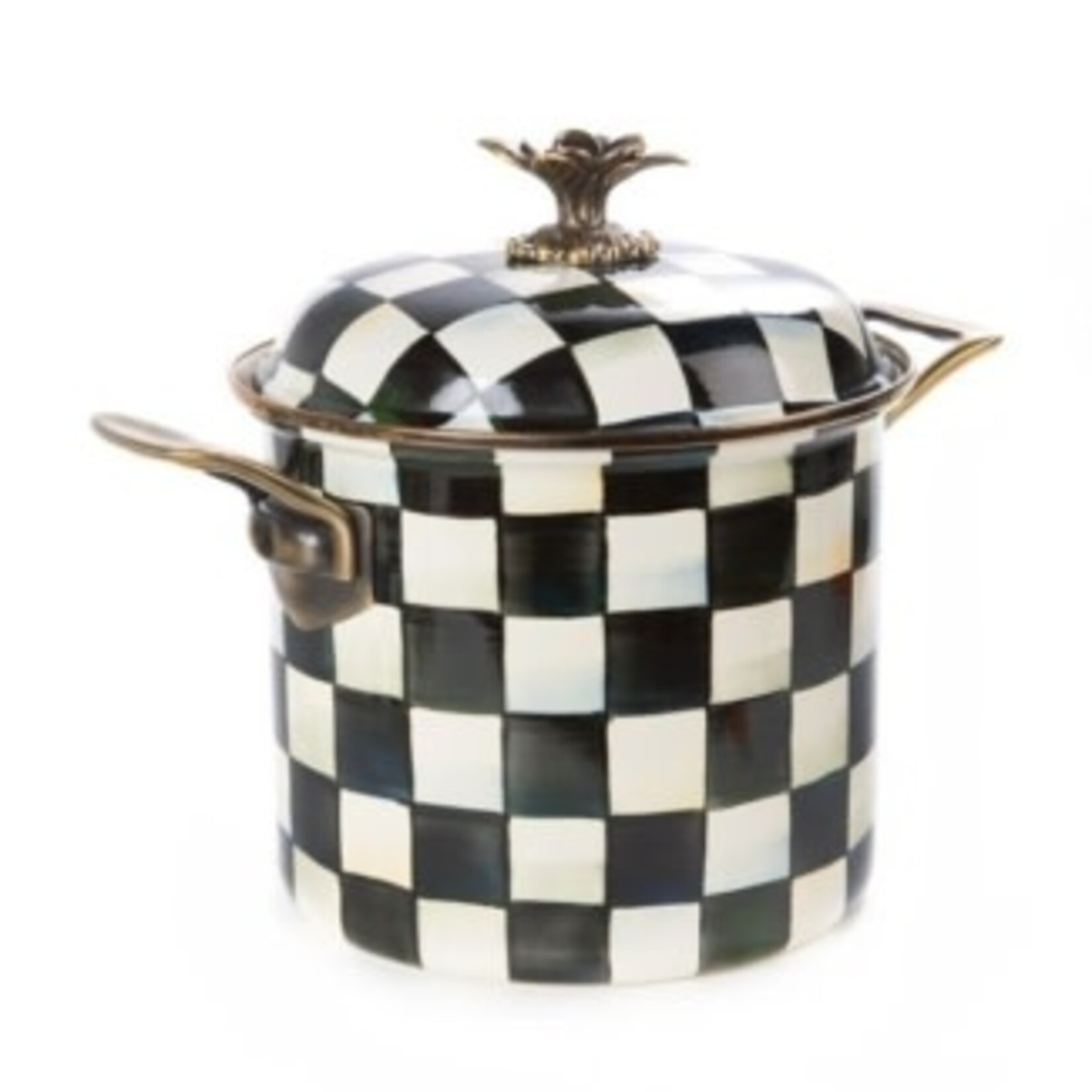 MacKenzie-Childs courtly check 7 quart stockpot