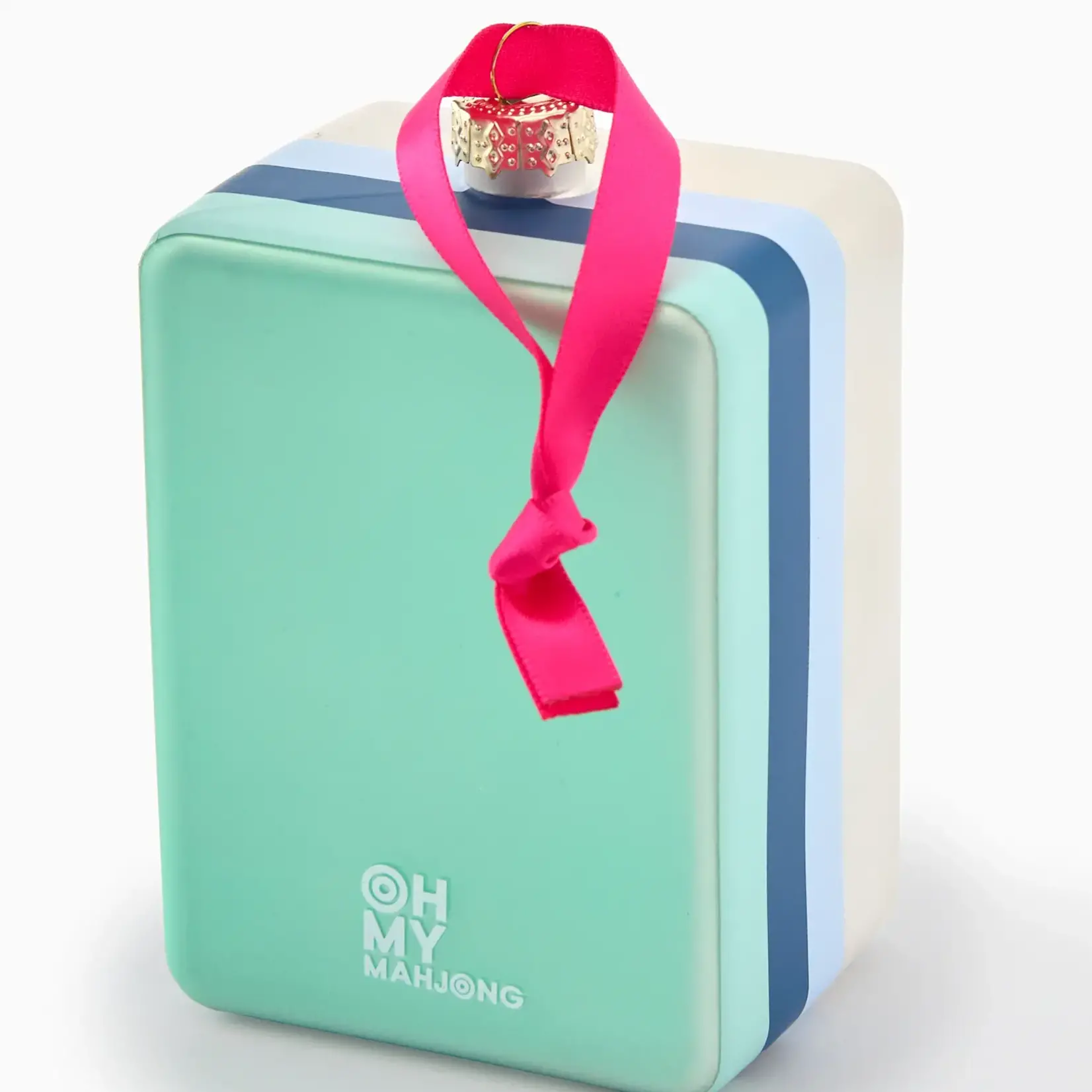 Oh My Mahjong Mint Dragon Ornament