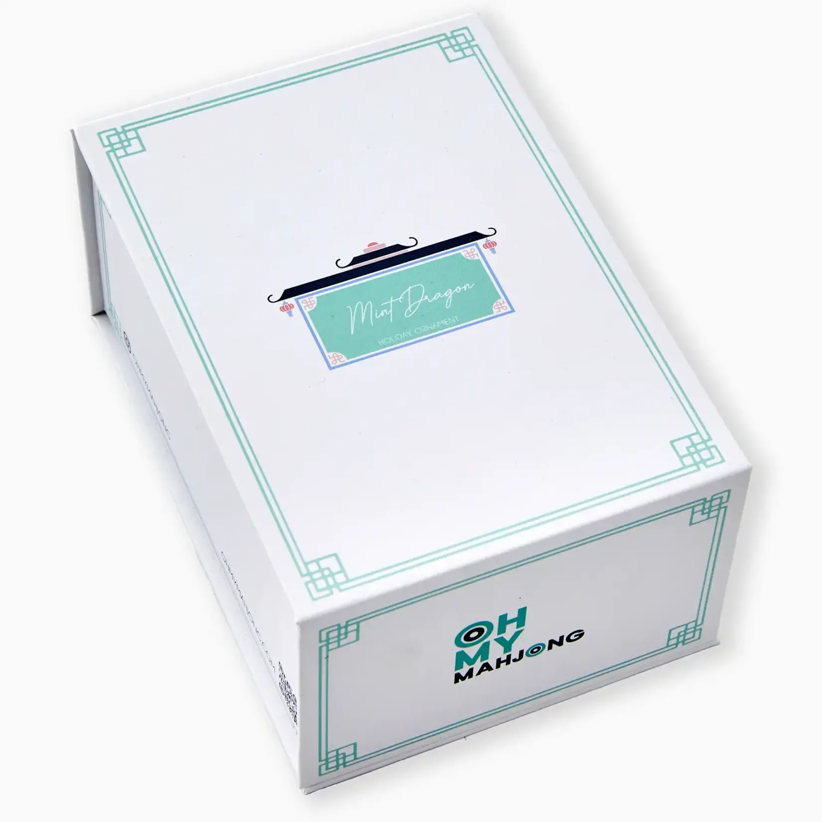 Oh My Mahjong Mint Dragon Ornament