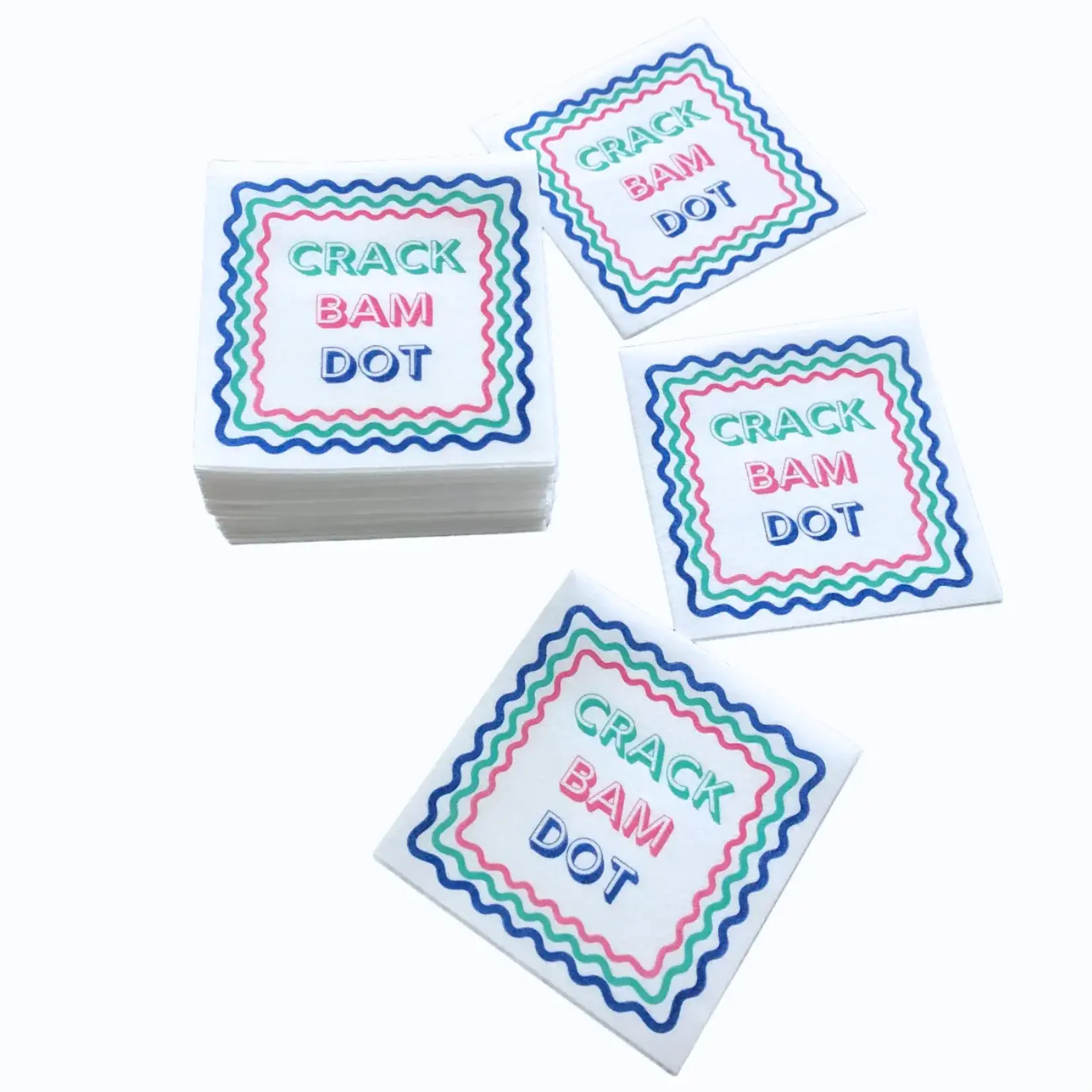 My Fair Mahjong Mahjong "Crack Dot Bam" Cocktail Napkins - 25-Pack