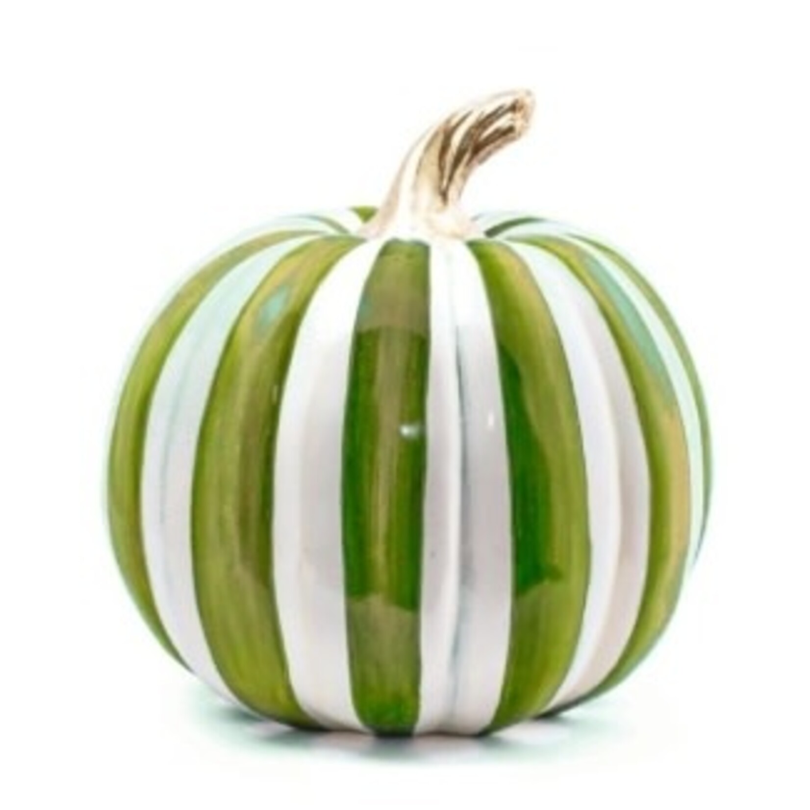 MacKenzie-Childs Moss Stripe Medium Pumpkin