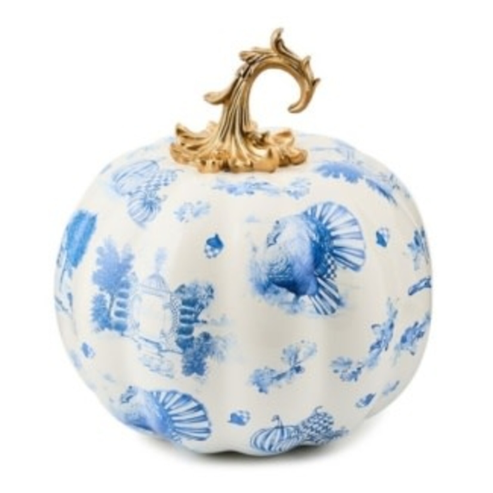 MacKenzie-Childs Royal Autumn Toile Pumpkin