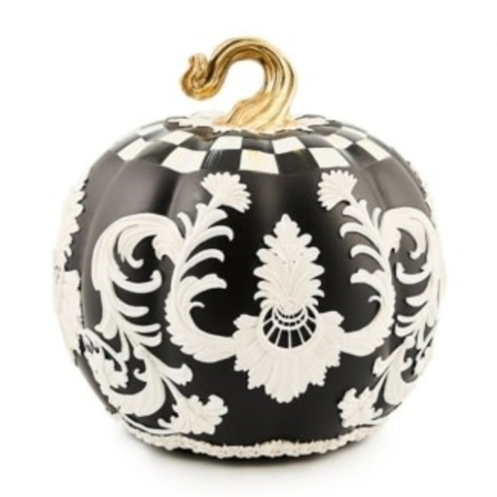 MacKenzie-Childs Courtly Check Black Cameo Pumpkin