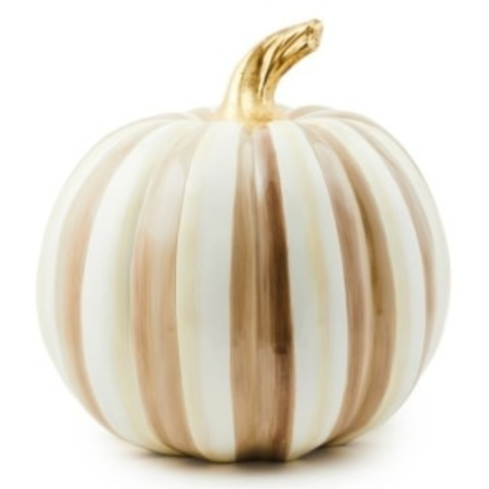 MacKenzie-Childs Mocha Stripe Medium Pumpkin