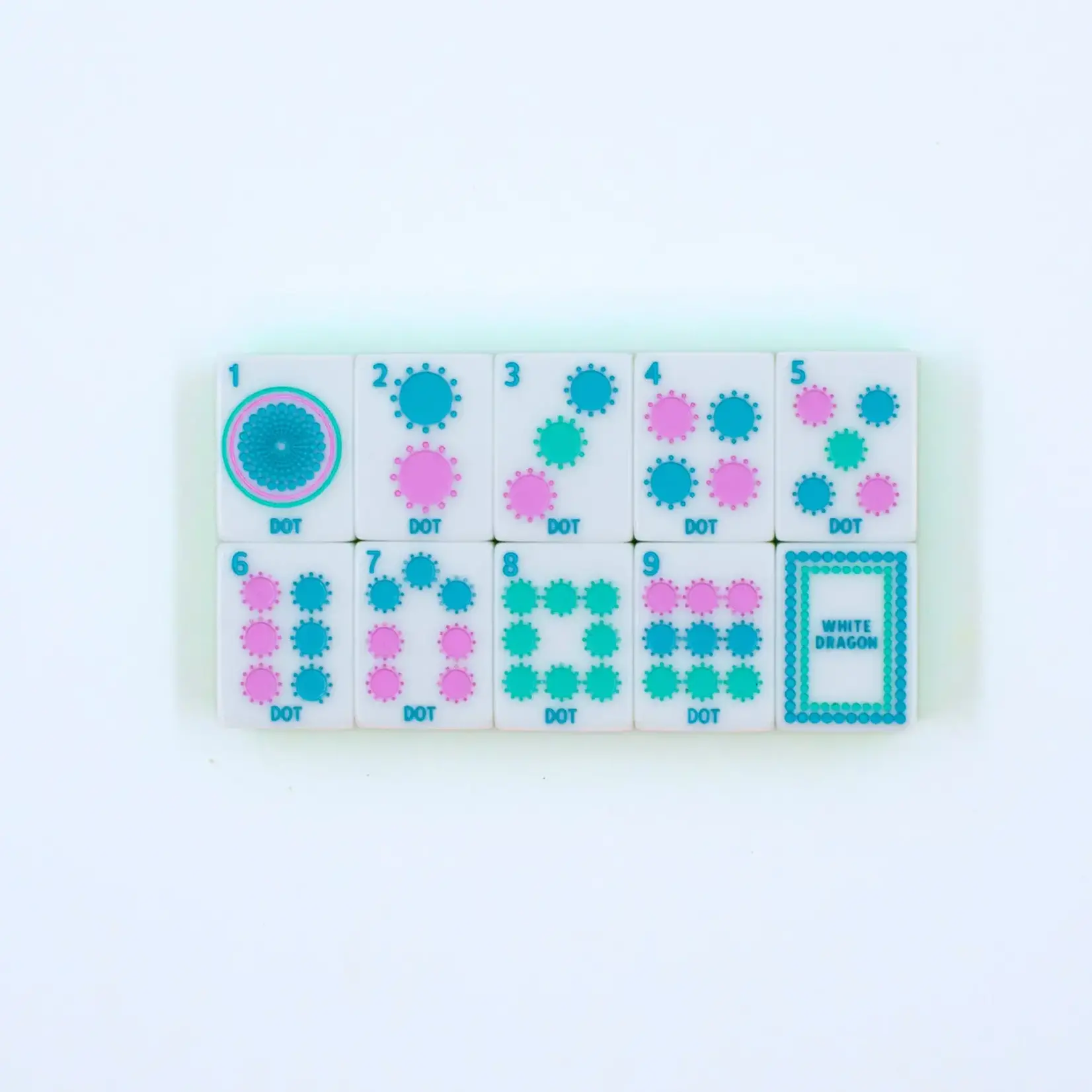 My Fair Mahjong Crystal Confetti Citrus Green Mahjong Tile Set