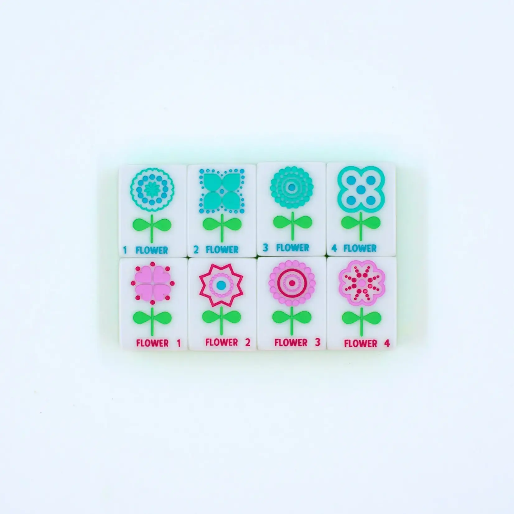 My Fair Mahjong Crystal Confetti Citrus Green Mahjong Tile Set