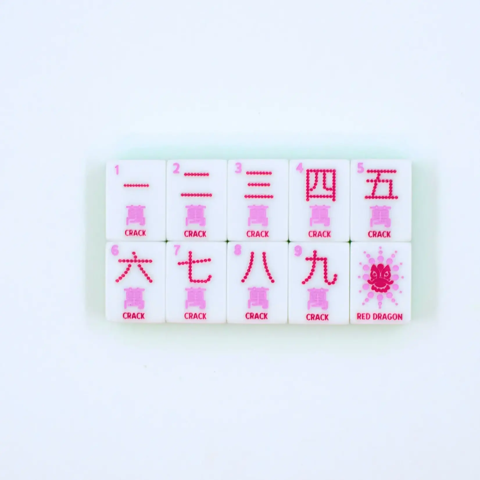 My Fair Mahjong Crystal Confetti Citrus Green Mahjong Tile Set